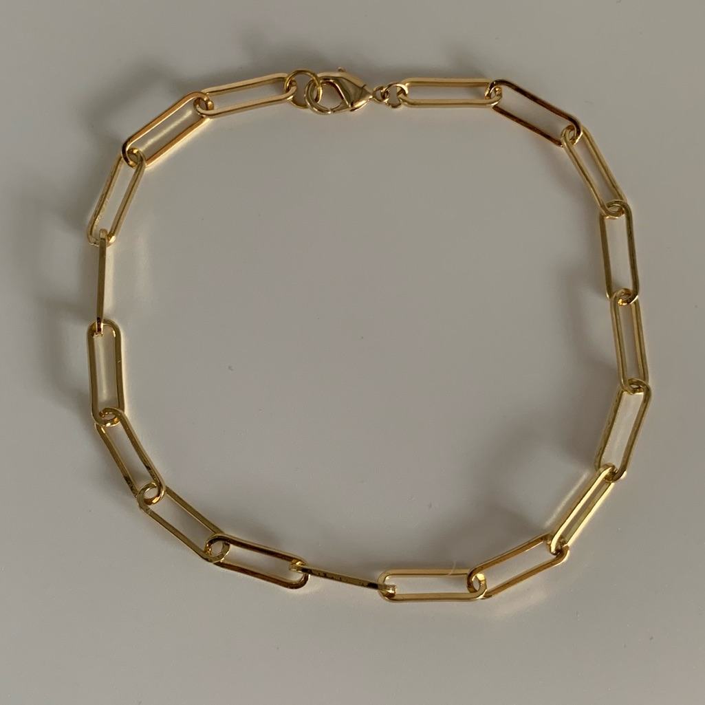 The M Jewelers Reda Link Anklet In Gold Vermeil